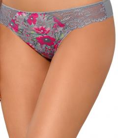 Kinga HAPPINESS S 551/1 Труси стрінги сірий/квіти