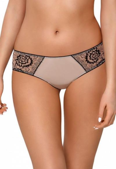 Kinga BEAUTY P 549/2 Труси бразиліана чорний/бежевий