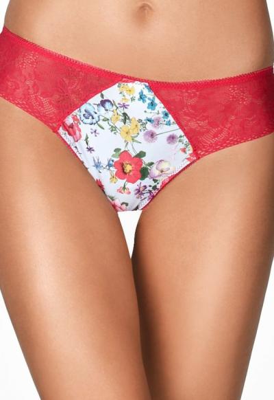 Kinga CAPRI S 582/1 Труси стрінги малиновий/квіти