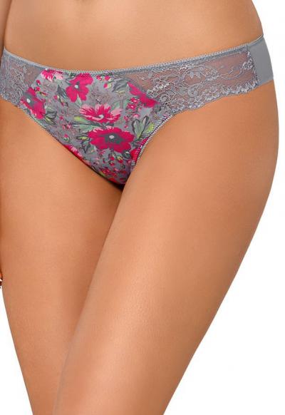 Kinga HAPPINESS S 551/1 Труси стрінги сірий/квіти