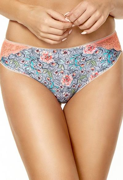 Kinga LEA P 654/2 Трусы женские персиковый/серый/цветы
