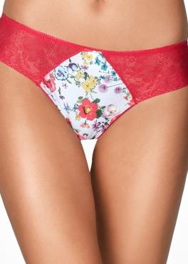 Kinga CAPRI S 582/1 Труси стрінги малиновий/квіти